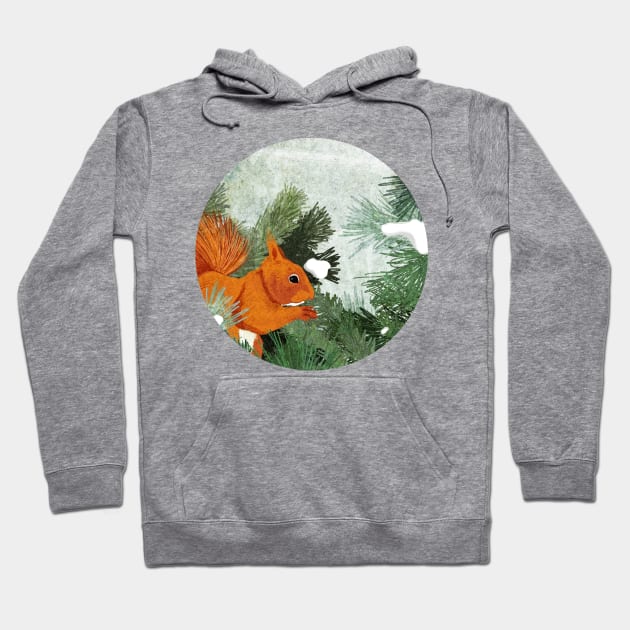 Red Squirrel Hoodie by KatherineBlowerDesigns